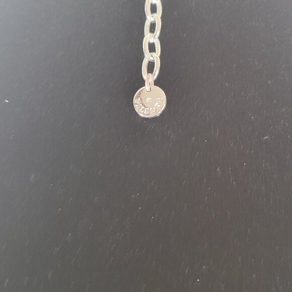 Talbots Gold & Silver Mobwife Chain Link Rhinestone Circles 17" Chocker Necklace - Picture 4 of 4